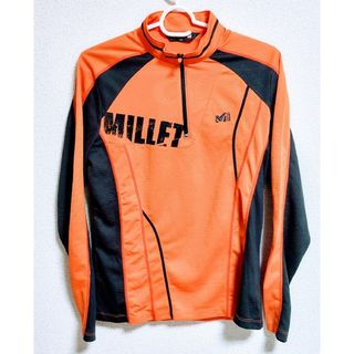 ミレー(MILLET)の【新品】ミレー 長袖 オレンジ ハーフジップ スポーツウェア  サイズL 1着(登山用品)