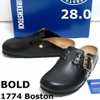 ビルケンシュトック(BIRKENSTOCK)の28 新品 BIRKENSTOCK ボストン BOLD ボールド レザー 黒(サンダル)