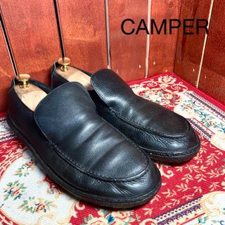 カンペール(CAMPER)のCAMPERスリッポン黒レザー42(スリッポン/モカシン)