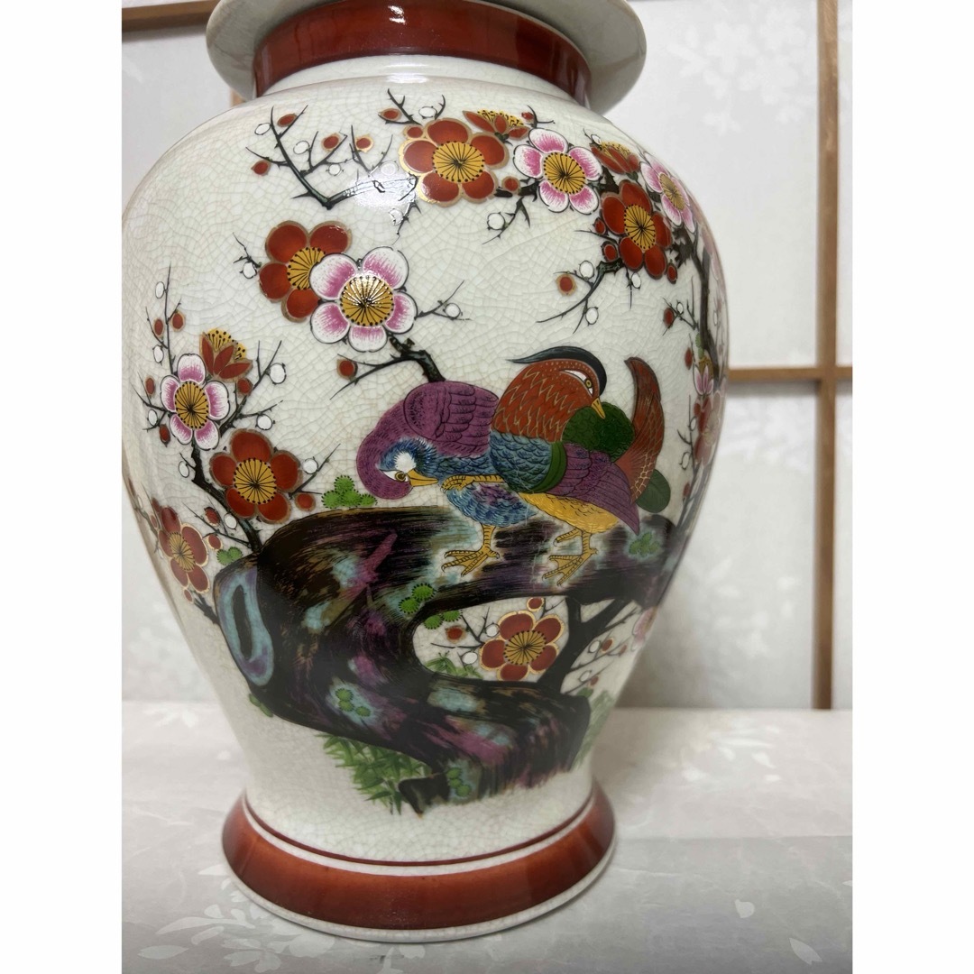 希少品　薩摩焼 壺 沈香壺 花瓶 金彩  芸術品 壺 花瓶 蓋付き高さ410mm エンタメ/ホビーの美術品/アンティーク(陶芸)の商品写真