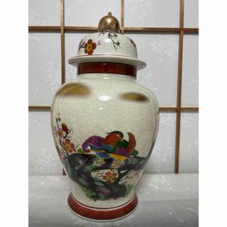 希少品　薩摩焼 壺 沈香壺 花瓶 金彩  芸術品 壺 花瓶 蓋付き高さ410mm(陶芸)