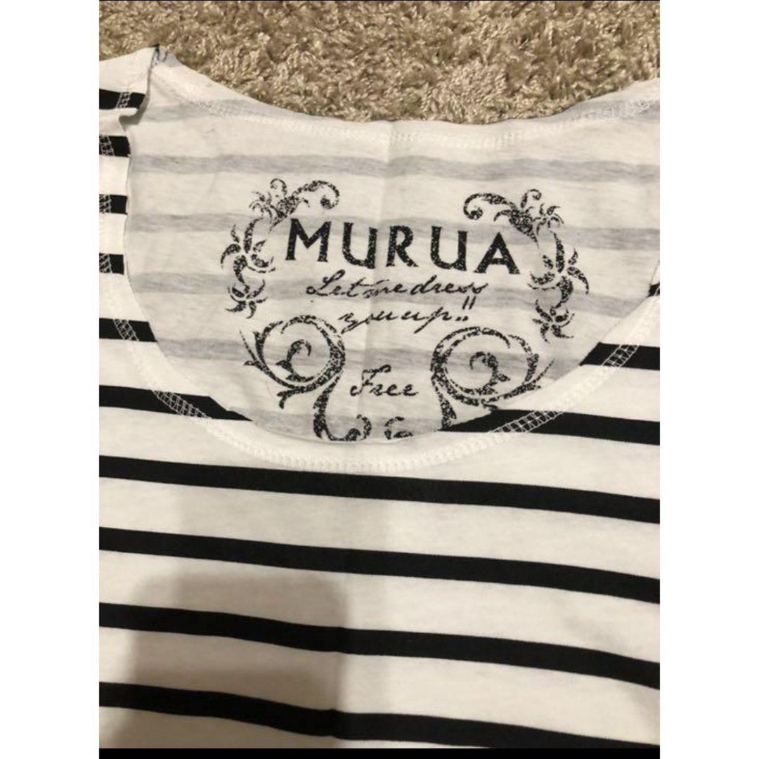 MURUA(ムルーア)のMURUA ボーダーTシャツ　FREE レディースのトップス(Tシャツ(半袖/袖なし))の商品写真