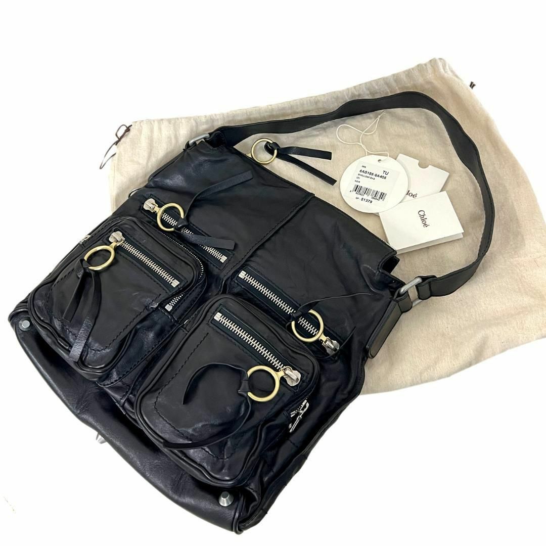 Chloe(クロエ)の極美品　クロエ　バッグ　定価￥174,300　レザー　ワンショルダー　ブラック レディースのバッグ(ショルダーバッグ)の商品写真