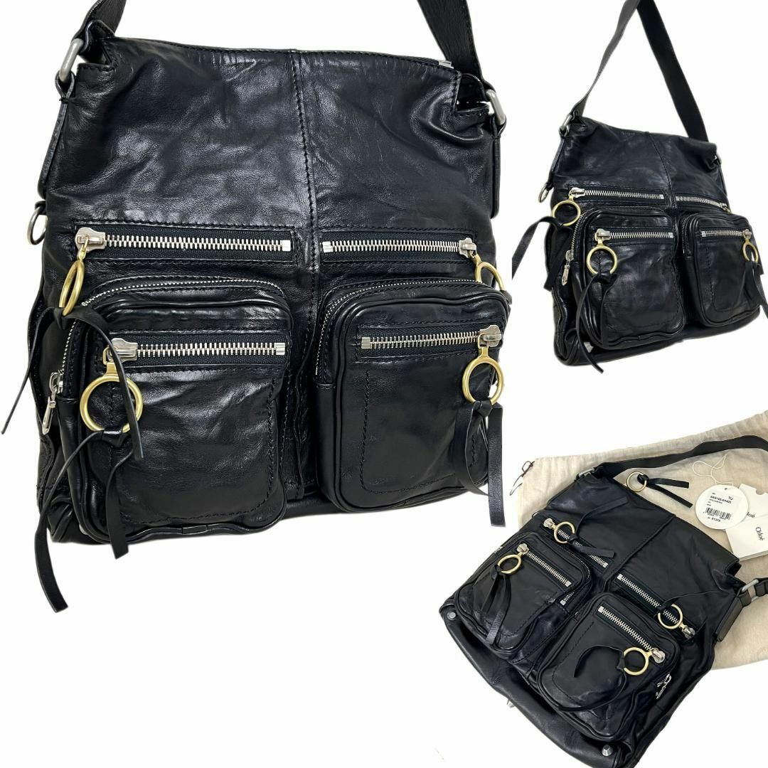 Chloe(クロエ)の極美品　クロエ　バッグ　定価￥174,300　レザー　ワンショルダー　ブラック レディースのバッグ(ショルダーバッグ)の商品写真