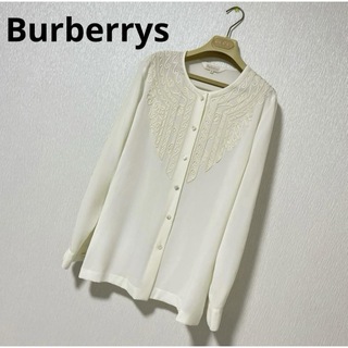 Burberrys ブラウス　刺繍　ホワイト　白シャツ