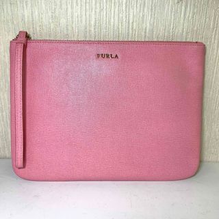 フルラ(Furla)のＣ　極美品 FURLA レザーブリーフケース クラッチバッグ(クラッチバッグ)