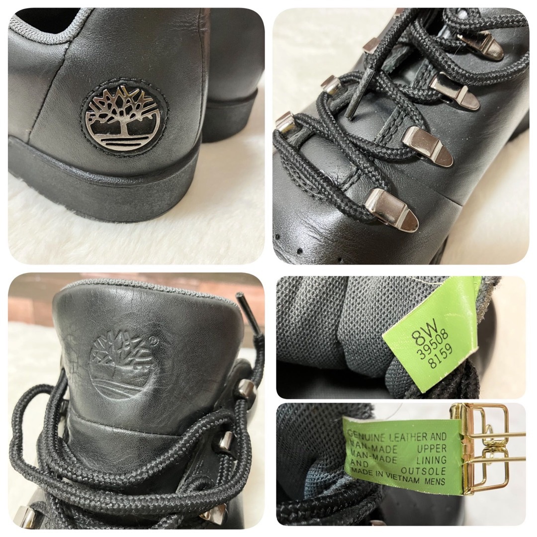Timberland(ティンバーランド)のティンバーランド 8W  レザースニーカー 牛革 メタルロゴ 黒 ショートブーツ メンズの靴/シューズ(スニーカー)の商品写真