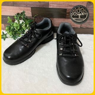 ティンバーランド(Timberland)のティンバーランド 8W  レザースニーカー 牛革 メタルロゴ 黒 ショートブーツ(スニーカー)