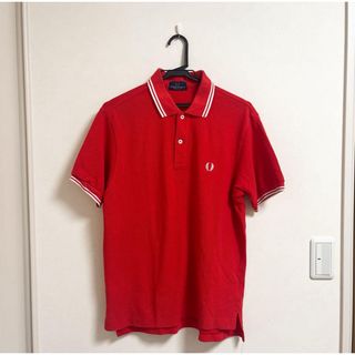 フレッドペリー ポロシャツ ワンポイント レッド 古着 fred perry(ポロシャツ)