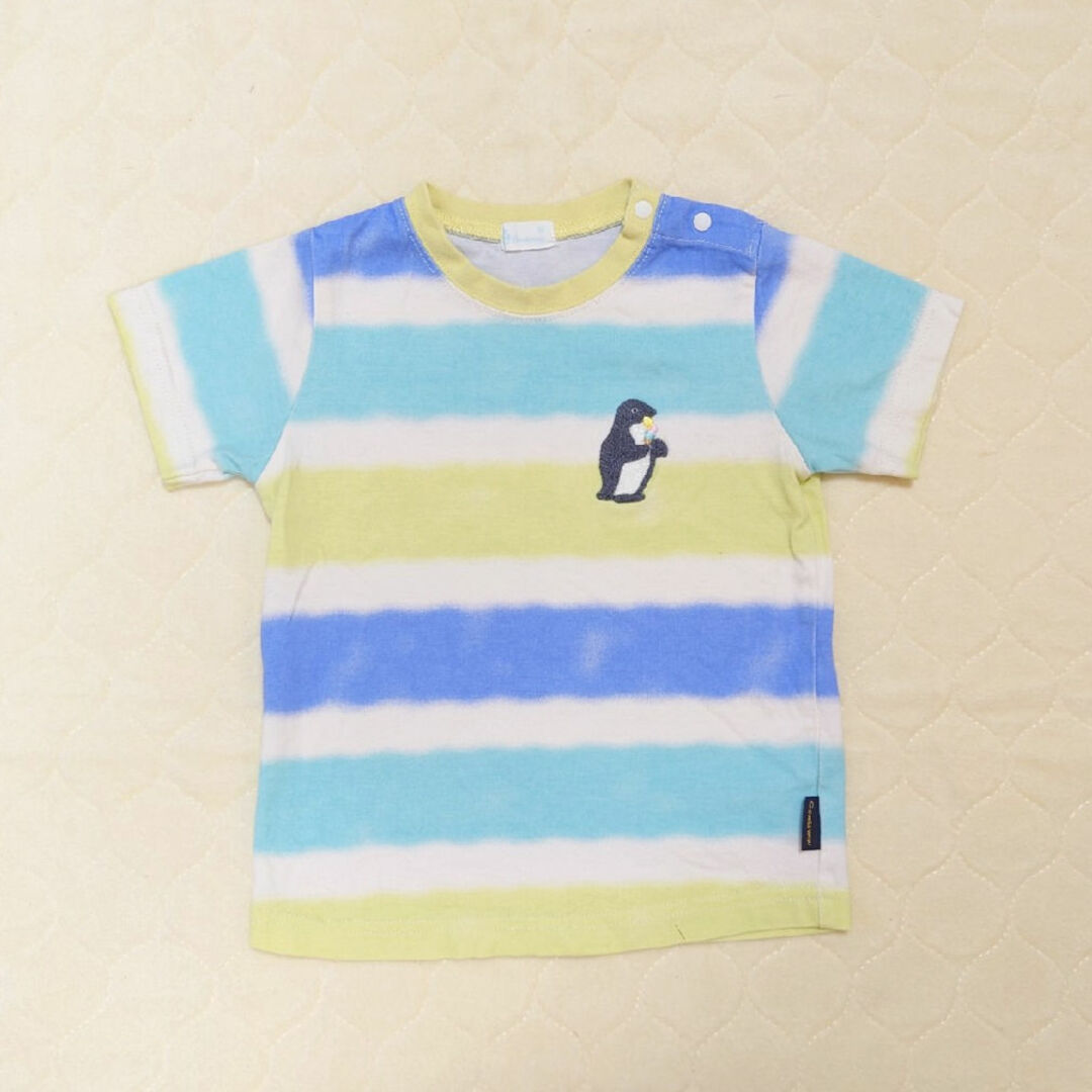 Combi mini(コンビミニ)のコンビミニ ペンギン半袖Tシャツ ライトグリーン キッズ/ベビー/マタニティのキッズ服男の子用(90cm~)(Tシャツ/カットソー)の商品写真