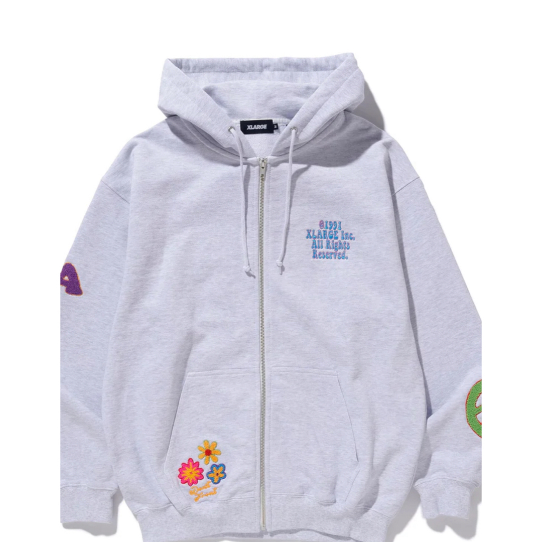 XLARGE(エクストララージ)のDAISY ZIP HOODED SWEAT XLARGE メンズのトップス(パーカー)の商品写真