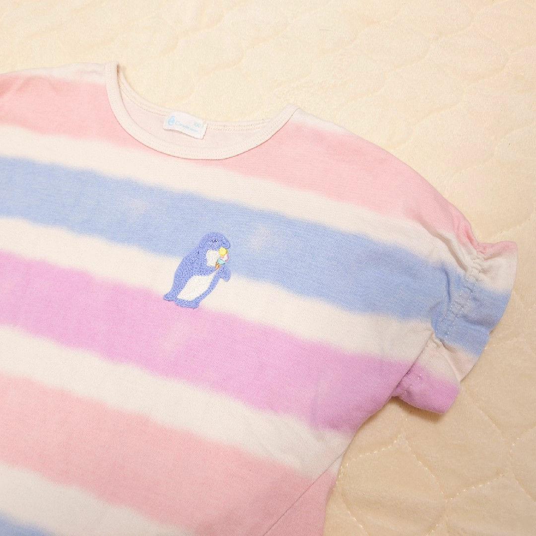 Combi mini(コンビミニ)のコンビミニ ペンギン半袖Tシャツ ライトピンク キッズ/ベビー/マタニティのキッズ服女の子用(90cm~)(Tシャツ/カットソー)の商品写真