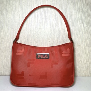 フィラ(FILA)のＣ　極美品 FILA ナイロンハンドバッグ RED(ハンドバッグ)