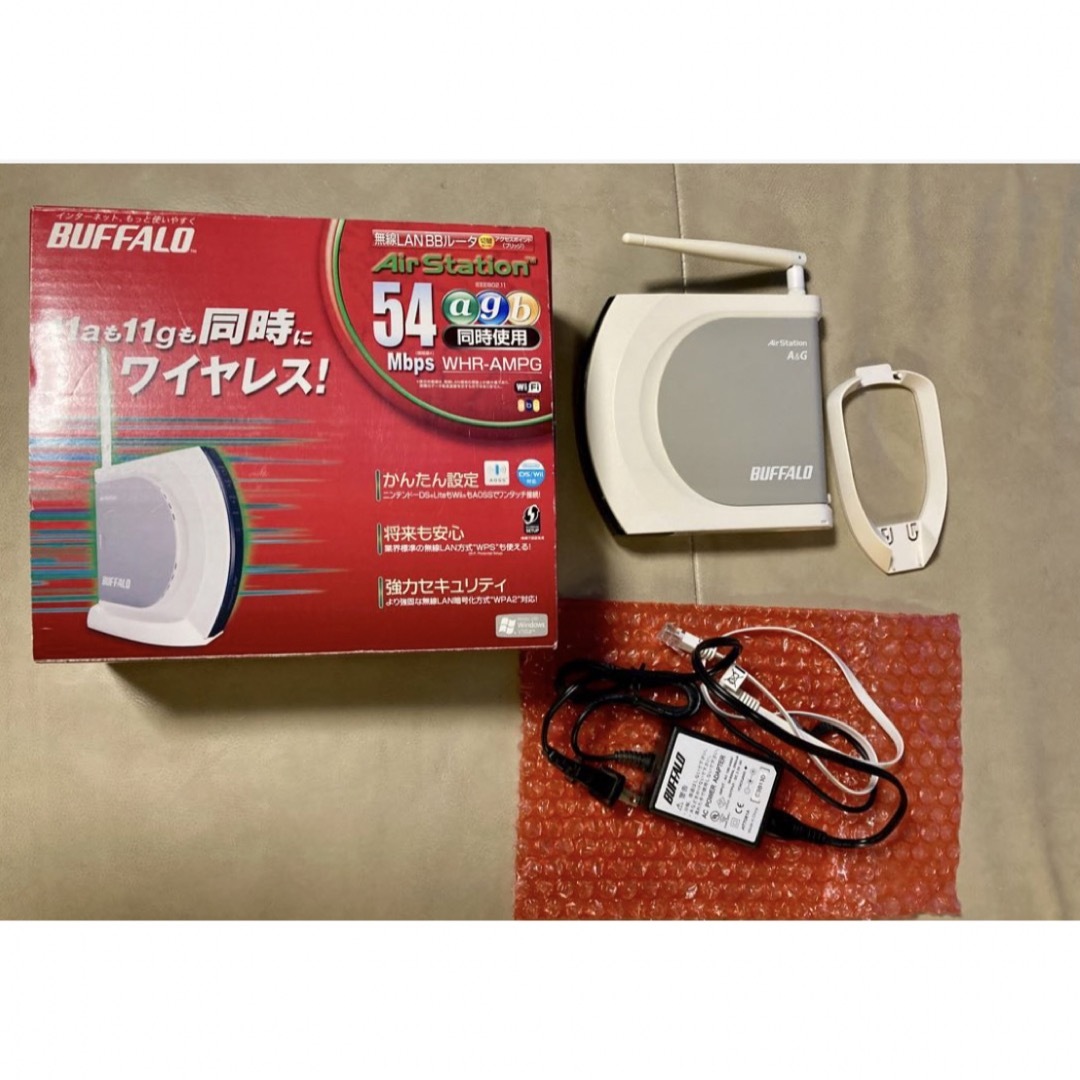 Buffalo(バッファロー)のWifi   BUFFALO WHR-AMPG 無線LANルーター スマホ/家電/カメラのPC/タブレット(PC周辺機器)の商品写真