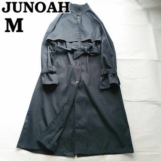 JUNOAH - 未使用　ジュノア　M　スタンドカラーオーバーサイズコート ネイビー　スプリング