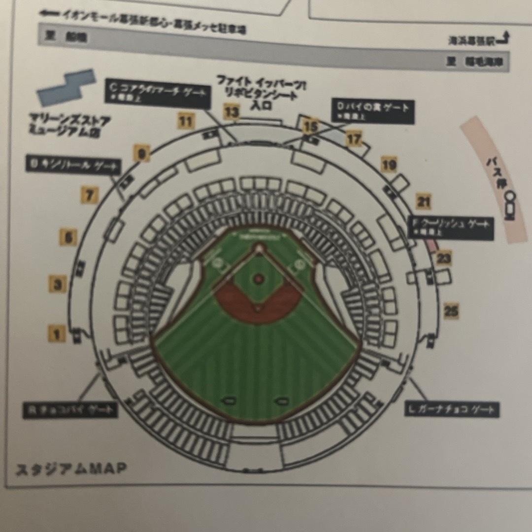 千葉ロッテマリーンズ(チバロッテマリーンズ)の千葉ロッテマリーンズ　チケット１枚 チケットのスポーツ(野球)の商品写真