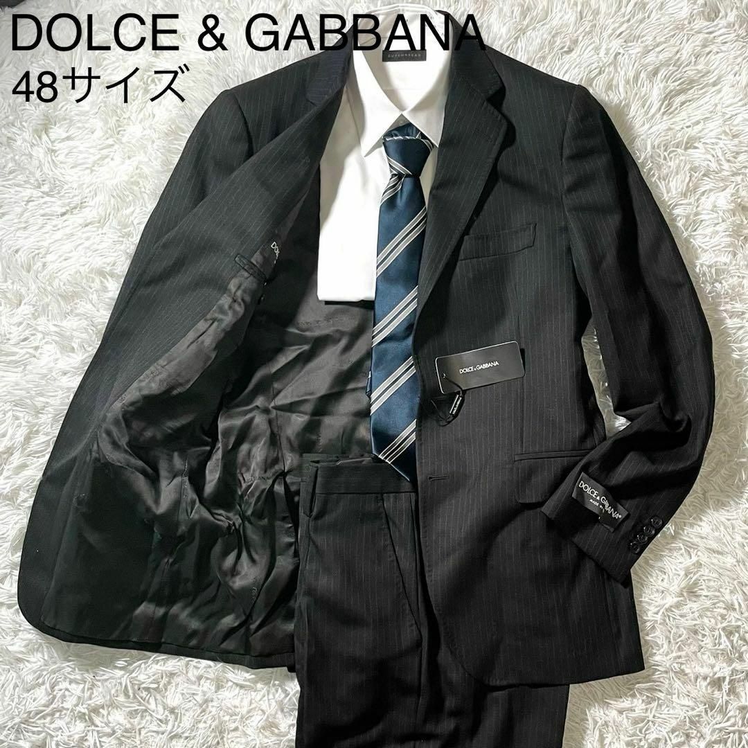 DOLCE&GABBANA(ドルチェアンドガッバーナ)の★新品 ドルチェ&ガッバーナ スーツ セットアップ ウール シングル 黒 48 メンズのスーツ(セットアップ)の商品写真