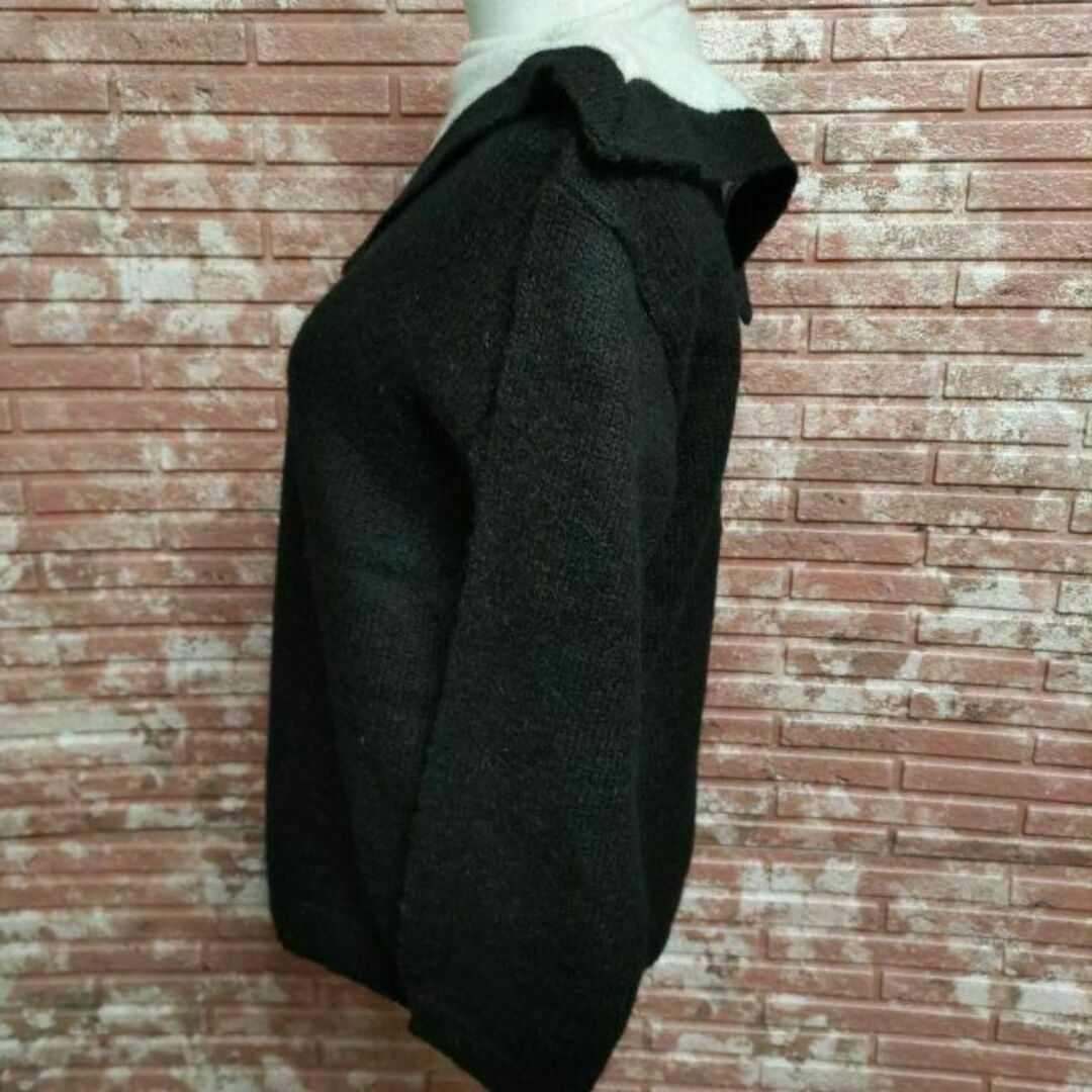 HANAE MORI(ハナエモリ)のHANAE MORI ハナエモリ モヘア混じり ニット セーター 黒 M レディースのトップス(ニット/セーター)の商品写真