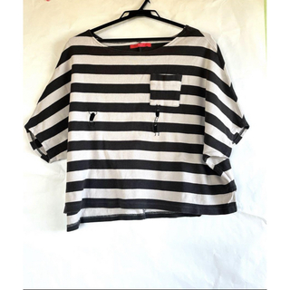 グラニフ(Design Tshirts Store graniph)のグラニフ   モンスター　ボーダートップス　カットソー(Tシャツ(半袖/袖なし))