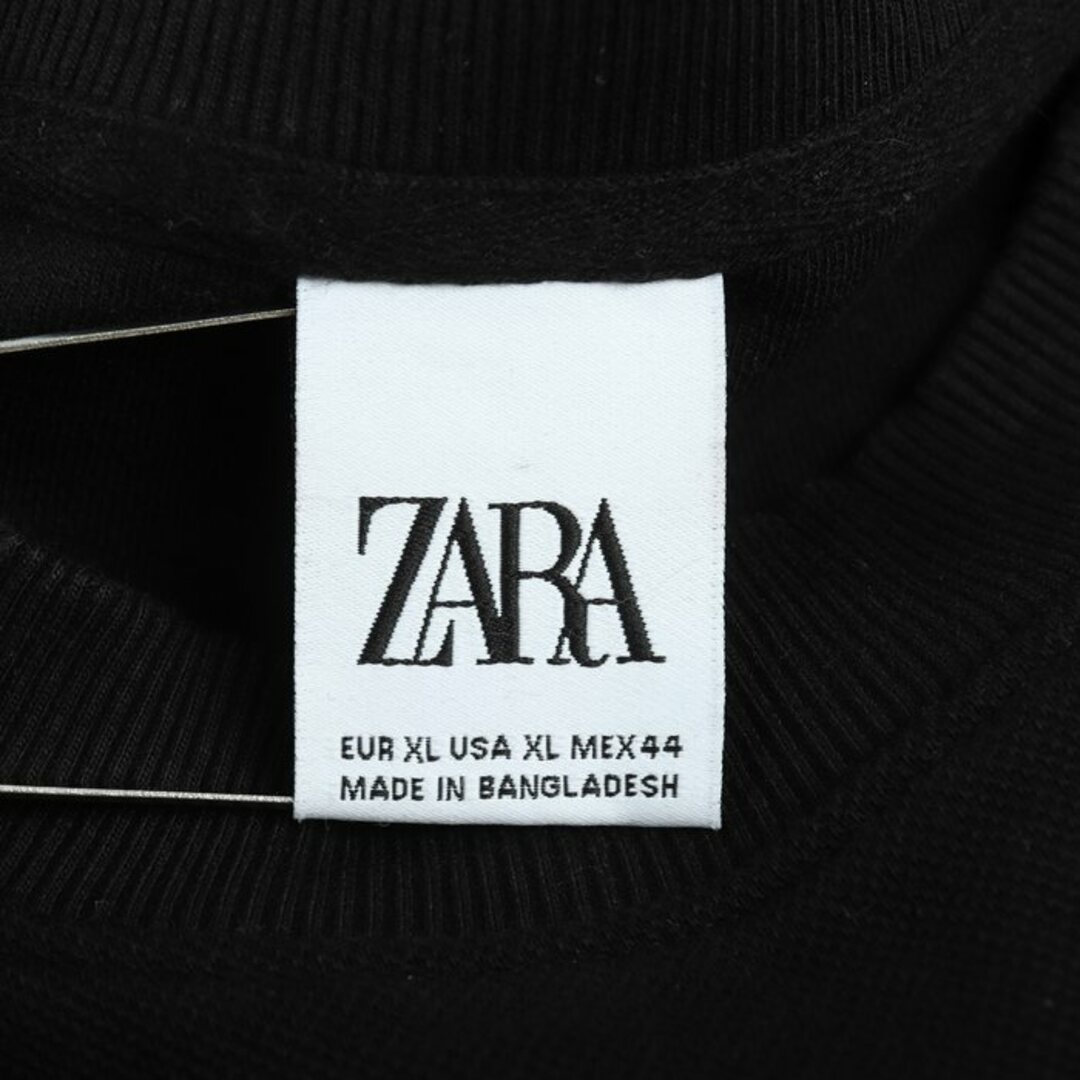 ZARA(ザラ)のザラ スウェット トレーナー トップス カットソー dnwr メンズ XLサイズ ブラック ZARA メンズのトップス(スウェット)の商品写真