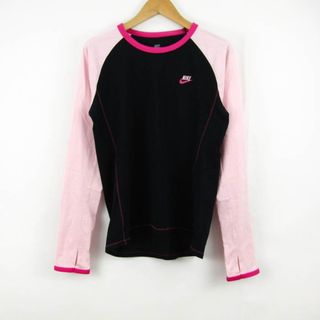 NIKE - ナイキ 長袖Ｔシャツ トップス カットソー スポーツウエア レディース Lサイズ ブラック NIKE