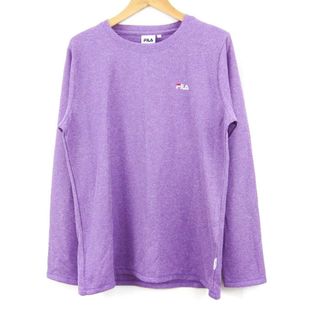 フィラ(FILA)のフィラ 長袖Ｔシャツ トップス カットソー スポーツウエア ワッフル 大きいサイズ レディース LLサイズ パープル FILA(Tシャツ(長袖/七分))