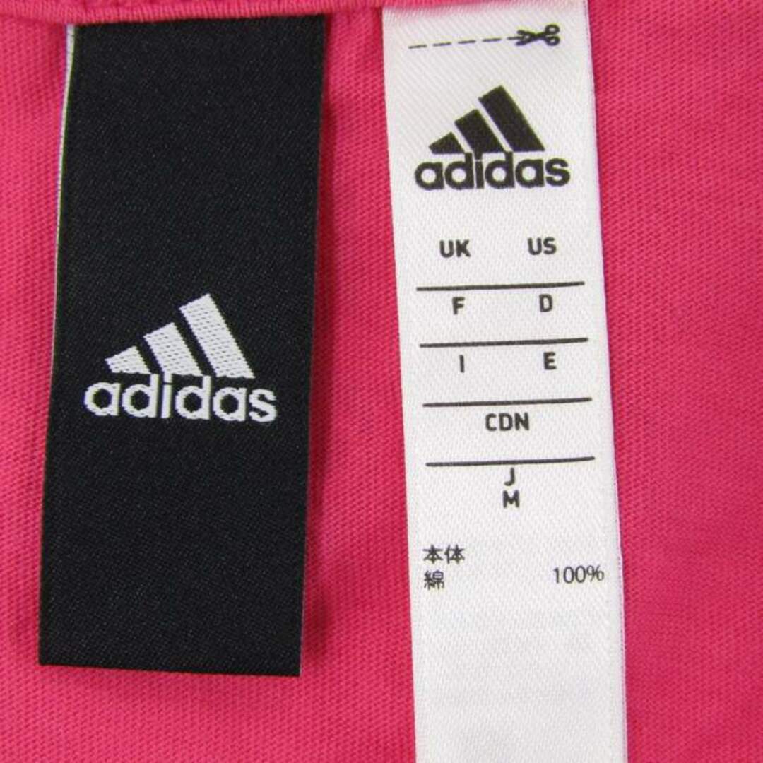 adidas(アディダス)のアディダス 長袖Ｔシャツ トップス カットソー スポーツウエア レディース Mサイズ ピンク adidas レディースのトップス(Tシャツ(長袖/七分))の商品写真