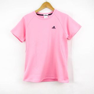 アディダス(adidas)のアディダス 半袖Tシャツ トップス カットソー スポーツウエア レディース Lサイズ ピンク adidas(Tシャツ(半袖/袖なし))