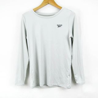 リーボック(Reebok)のリーボック 長袖Ｔシャツ トップス カットソー スポーツウエア アンダーウエア レディース Mサイズ グレー Reebok(Tシャツ(長袖/七分))