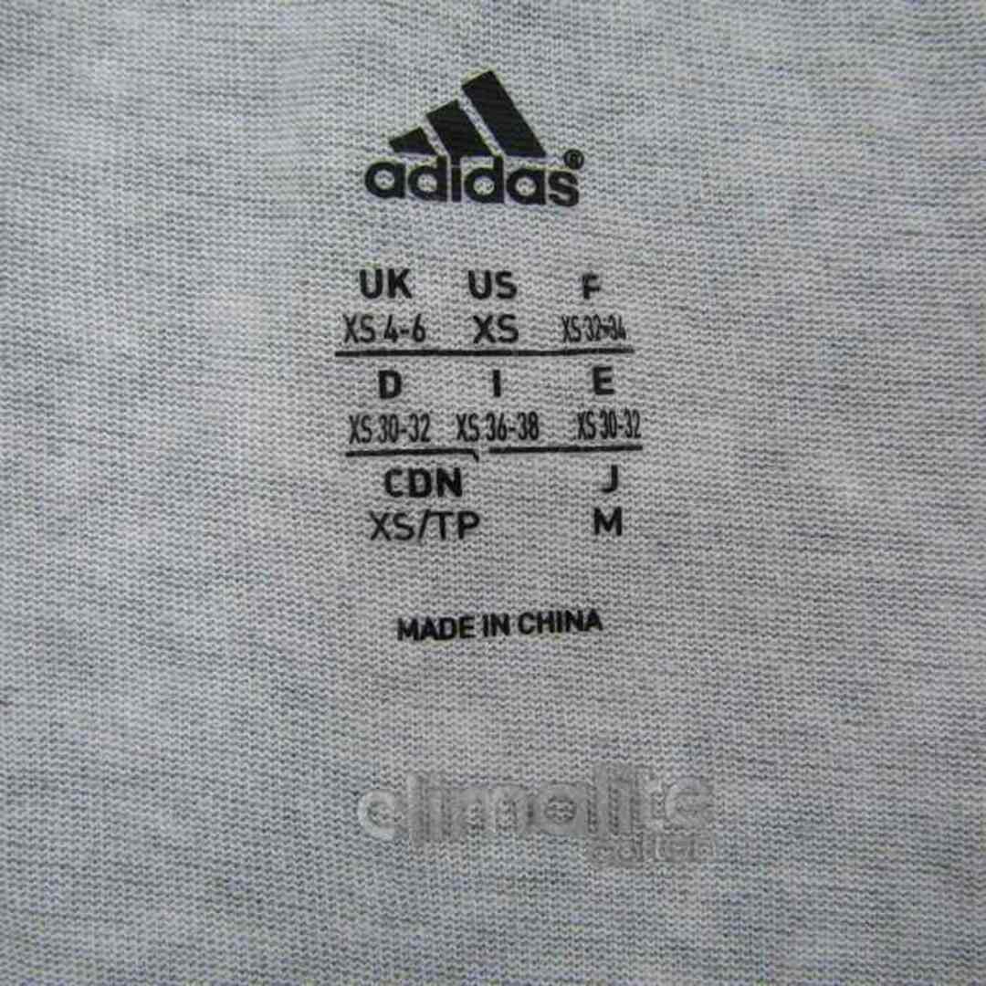 adidas(アディダス)のアディダス 半袖Tシャツ トップス カットソー スポーツウエア メランジ レディース Mサイズ グレー adidas レディースのトップス(Tシャツ(半袖/袖なし))の商品写真