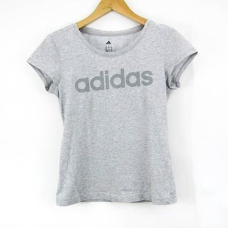 アディダス(adidas)のアディダス 半袖Tシャツ トップス カットソー スポーツウエア メランジ レディース Mサイズ グレー adidas(Tシャツ(半袖/袖なし))