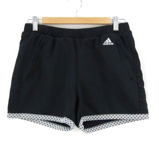 アディダス(adidas)のアディダス ショートパンツ ウエストゴム スポーツウエア スウェット レディース Mサイズ ブラック adidas(ショートパンツ)