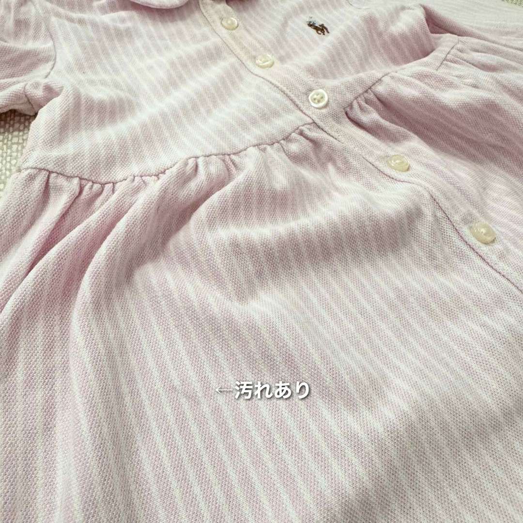 Ralph Lauren(ラルフローレン)のRalph Lauren ラルフローレン 男女双子 ピンク シャツ ワンピース キッズ/ベビー/マタニティのベビー服(~85cm)(シャツ/カットソー)の商品写真