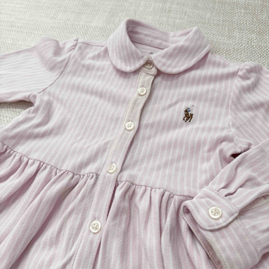 Ralph Lauren(ラルフローレン)のRalph Lauren ラルフローレン 男女双子 ピンク シャツ ワンピース キッズ/ベビー/マタニティのベビー服(~85cm)(シャツ/カットソー)の商品写真