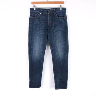 ユニクロ(UNIQLO)のユニクロ デニムパンツ ジーンズ UNIQLO JEANS テーパード レディース 24(61)サイズ ブルー UNIQLO(デニム/ジーンズ)