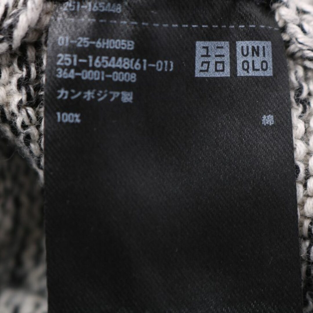 UNIQLO(ユニクロ)のユニクロ ニット セーター トップス カットソー メランジ レディース Sサイズ ホワイト ブラック UNIQLO レディースのトップス(ニット/セーター)の商品写真