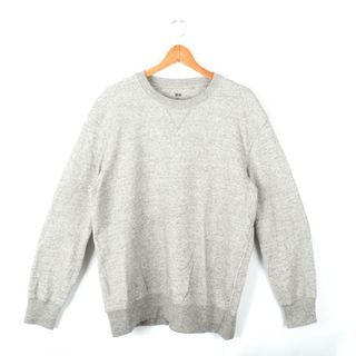 ユニクロ(UNIQLO)のユニクロ スウェット トレーナー トップス カットソー メランジ メンズ XLサイズ グレー UNIQLO(スウェット)