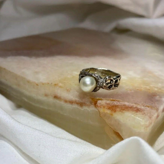 Vintage Pearl Baby Ring - SV925(リング(指輪))
