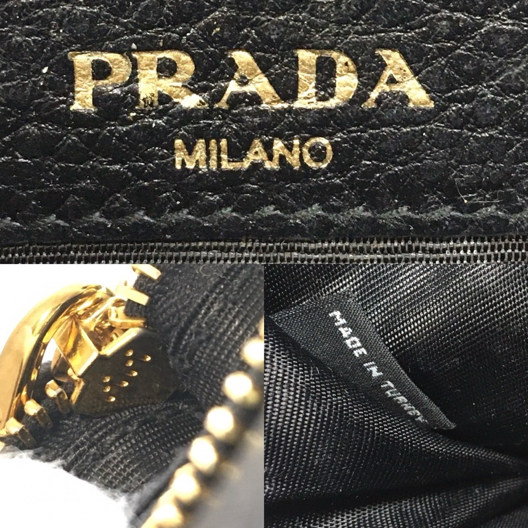 PRADA(プラダ)のプラダ　サフィアーノ　コインケース　カードケース　フラグメントケース　ブラック メンズのファッション小物(コインケース/小銭入れ)の商品写真