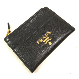 プラダ(PRADA)のプラダ　サフィアーノ　コインケース　カードケース　フラグメントケース　ブラック(コインケース/小銭入れ)