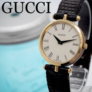 グッチ(Gucci)の585 GUCCI グッチ時計　メンズ腕時計　シェリーライン　ブラウン　希少品(腕時計(アナログ))