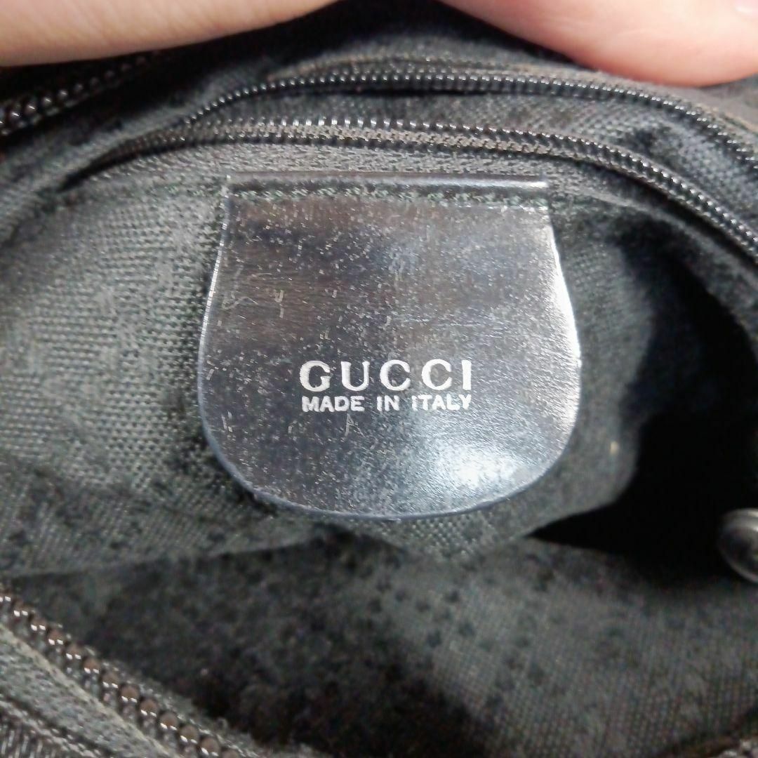 Gucci(グッチ)のH8超美品　グッチ　ハンドバッグ　ショルダー　2way　バンブー　ナイロン　黒系 レディースのバッグ(ハンドバッグ)の商品写真