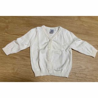 プチバトー(PETIT BATEAU)のプチバトー　カーディガン　12m   74cm   オフホワイト(カーディガン/ボレロ)