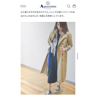 アクアスキュータム(AQUA SCUTUM)の【美品】Aquascutum ウールライナー付 トレンチコート ベージュ(トレンチコート)