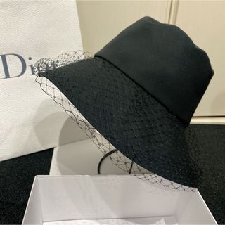 美品 Christian Dior チュール付きハット