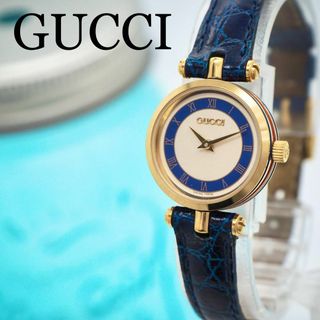 Gucci - 172【美品】GUCCI グッチ時計　レディース腕時計　ブルーライン　箱付き