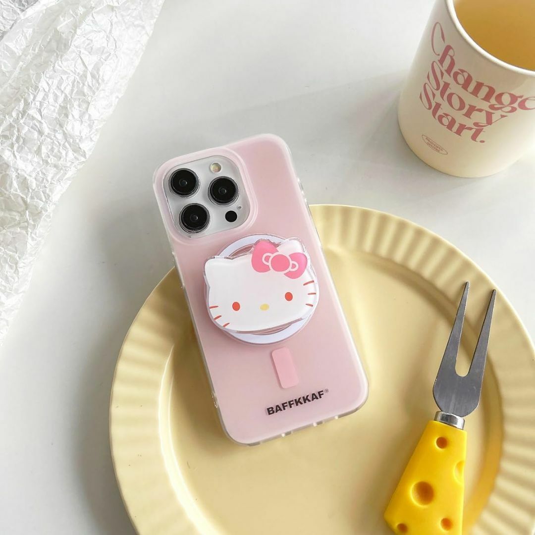 【色: ピンク】iPhone 15 ケース MagSafe対応で、スマホスタンド スマホ/家電/カメラのスマホアクセサリー(その他)の商品写真