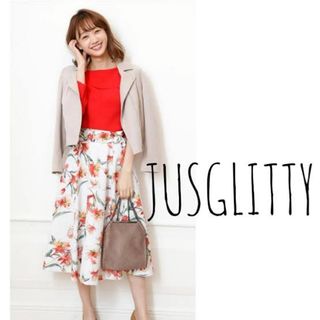 ジャスグリッティー(JUSGLITTY)のジャスグリッティー　花柄スカート(ひざ丈スカート)