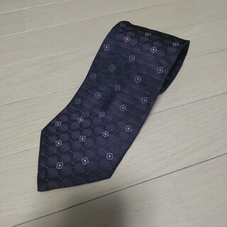 AOKI - AOKI レミュー 日本製 イタリア生地 パープル 小紋柄 シルク ネクタイ