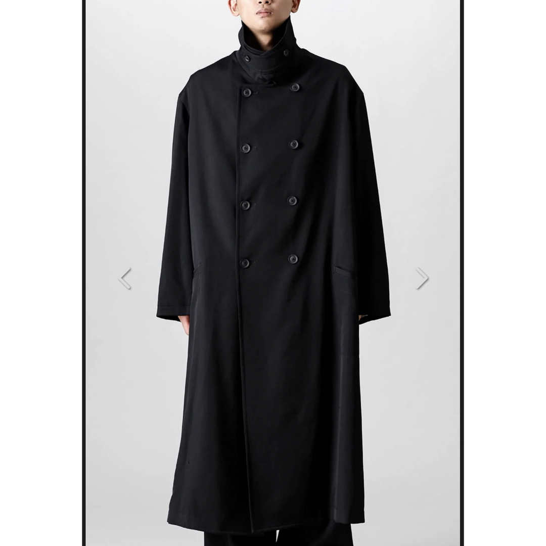 Yohji Yamamoto POUR HOMME(ヨウジヤマモトプールオム)のYohji Yamamoto ステンカラー ビッグコート メンズのジャケット/アウター(ステンカラーコート)の商品写真